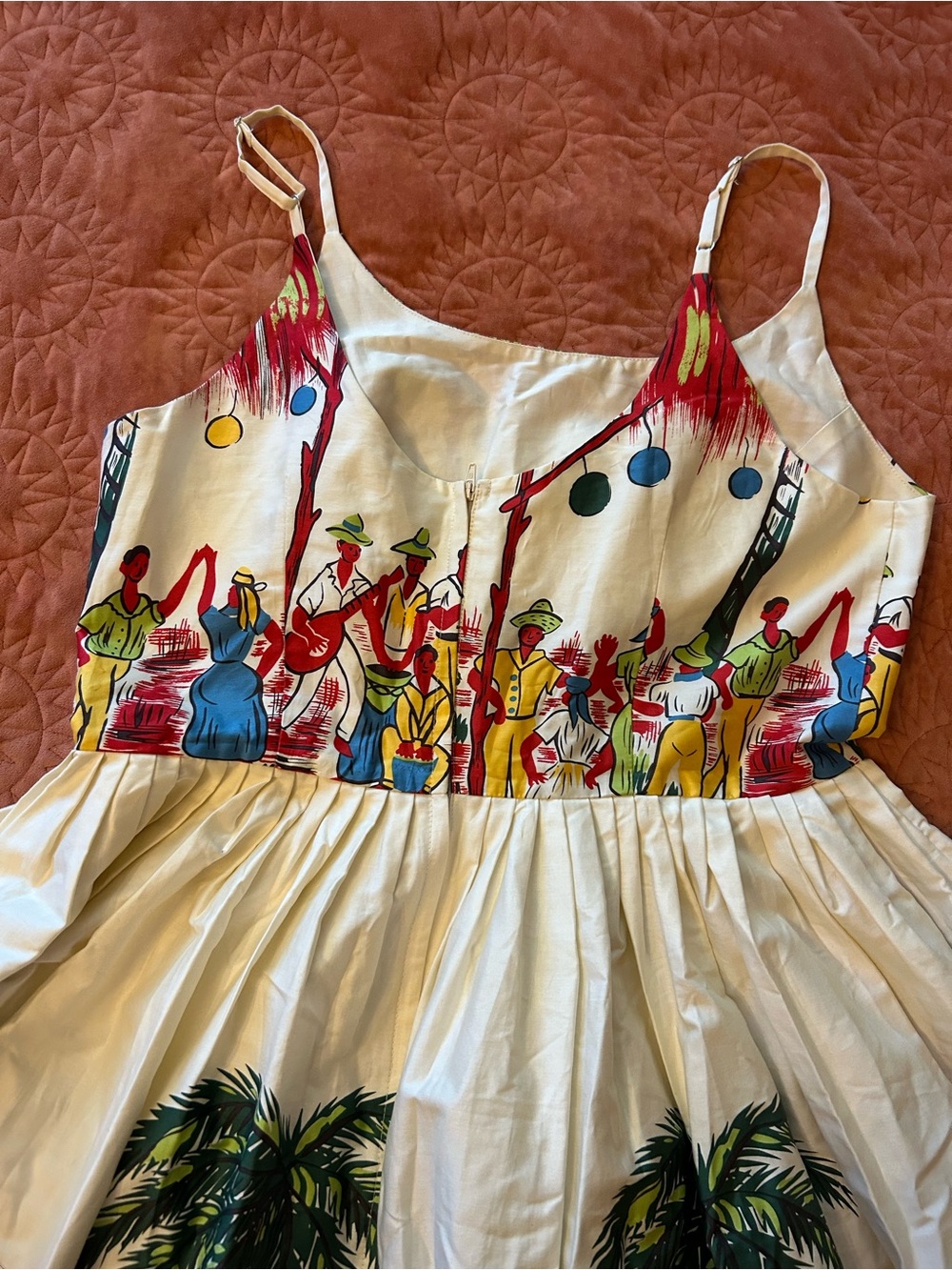 Retrospec’d Vintage-Inspired Calypso Print Fit & Flare Dress - Picture 6 of 6